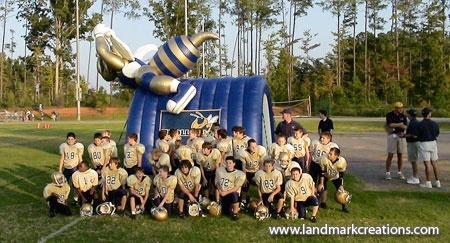 inflatable bee tunnel at homecoming