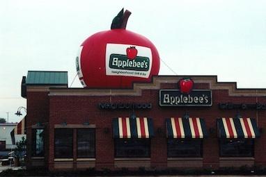 Applebee's Inflatable Logo on Roof