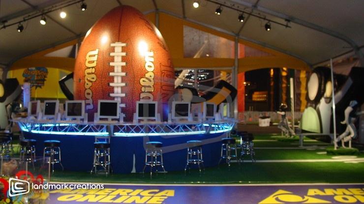 Giant Inflatable Wilson Football at Marketing Event