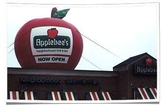inflatable applebee's logo