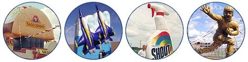 inflatable product replicas