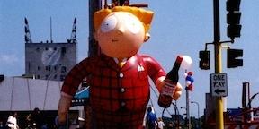 inflatable mascot for kikkoman guerilla marketing events