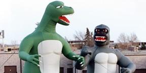 Promotional Inflatable Dinosaur and Gorilla