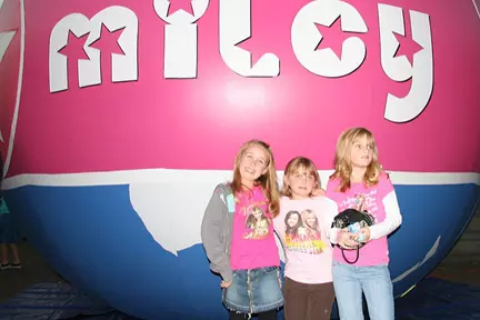 Custom Inflatable Globe with Miley Cyrus Fans