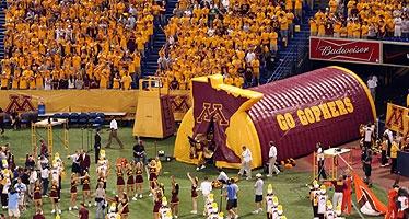 University of Minnesota Inflatable Golpher Sports Tunnel