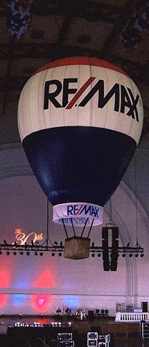 RE/MAX Inflatable Hot Air Shape Suspended at Corporate Event