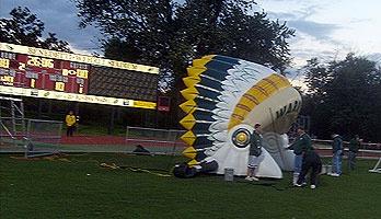 Inflatable Warriors Head Dress Football Tunnel