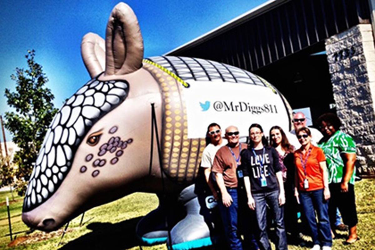 Inflatable Armadillo Character
