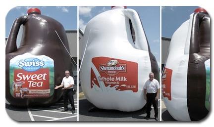 Dean Food's Inflatable Sweet Tea and Milk Jug