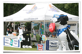 Frisbee Dog Entertainment Inflatable at Fair