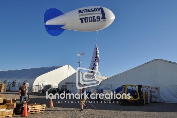 JewelryTools Inflatable Advertising Blimp at Tucson Gem and Mineral Show