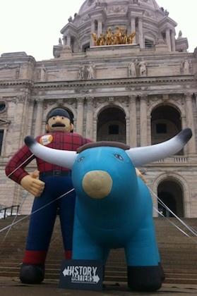 Paul Bunyan and Babe the Blue Ox at MN Historical Society