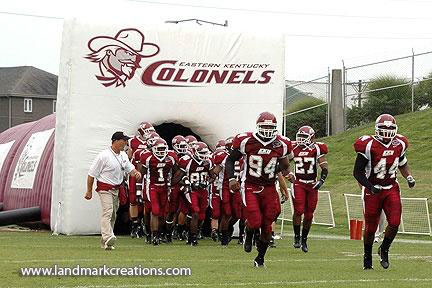 Eastern Kentucky University's Inflatable Football Tunnel at Sporting Event